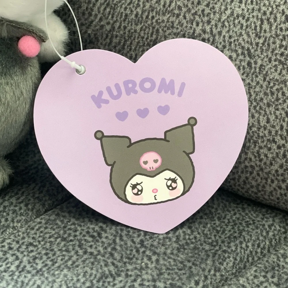 Hearts Eyes Kuromi Plush Plush Keychain (5.5”) - Picture 9 of 10